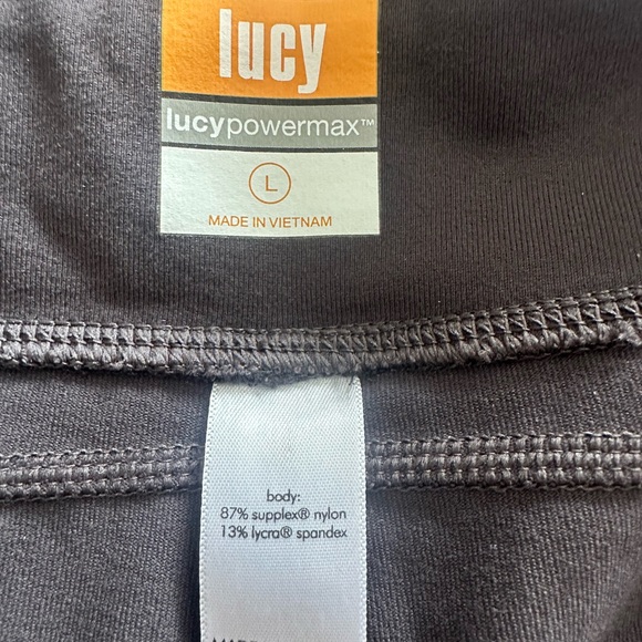 Lucy Charcoal and Black Active Leggings, size large - Picture 11 of 14